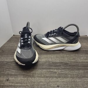 Adidas Adizero Boston 12 Womens Size 6 Black Grey Running Shoes Sneakers